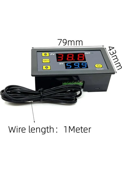 Tip C W3230 Mini Dijital Sıcaklık Kontrol Cihazı 12V 24V 220V Termostat Regülatörü Isıtma Soğutma Kontrolü Termoregülatör Sensörü ile (Yurt Dışından)