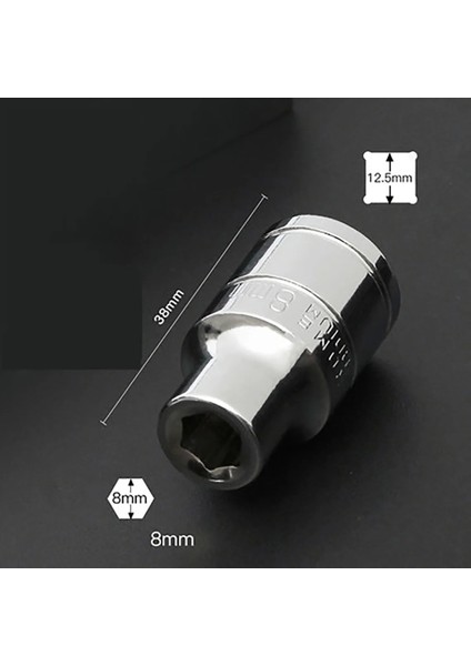 20MM 1 Adet Uzunluk 38MM Altıgen Soket Kol Anahtarı Metrik 1/2 "(12.5mm) Arayüz Soketleri Bit El Aletleri 8MM-32MM (Yurt Dışından) modelleri