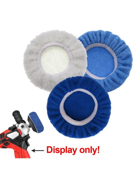 Açık Mavi 5 Inç 6 Inç Araba Parlatıcı Pedi Kaput Waxers Kaput Seti, Yün + Pamuk + Mikrofiber + Mercan Polar Araba Boyası Bakım Parlatma Için (Yurt Dışından)