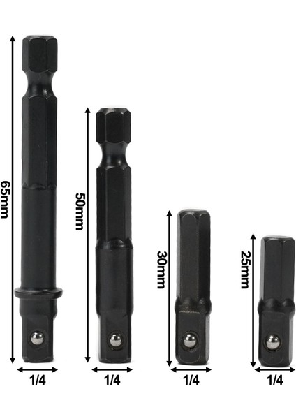 50MM 1/4 Adet Matkap Soket Adaptörü Darbeli Sürücü 1/4 Inç Hex Shank Kare Soket Uzatma 25/30/50/65MM Alet Aksesuarları (Yurt Dışından) fırsatları