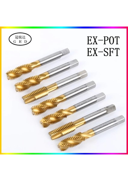 M5X0.8 Ex-Pot Ipek Saldırı Kılavuz Çekme Ucu M2.5 M3 M4 M5 M6 M8 M10 M12 M14 M16 M18 M20 Uçlu Vida Makinesi Için Ex-Pot Ex-Sft Kılavuz Çekme Ucu Spiral Kılavuz (Yurt Dışından)