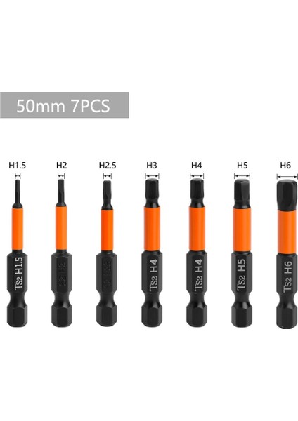 H5 50MM 1 Adet S2 Altıgen Başlı Anahtar Matkap Ucu Seti Metrik 1/4 "çap Hızlı Bırakma Şaft Manyetik Tornavida Bit Seti (Yurt Dışından) modelleri