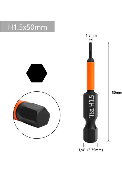 H5 50MM 1 Adet S2 Altıgen Başlı Anahtar Matkap Ucu Seti Metrik 1/4 "çap Hızlı Bırakma Şaft Manyetik Tornavida Bit Seti (Yurt Dışından) fırsatları