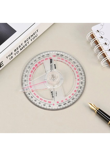 Tüm Dairesel 10 cm 360 Derece Işaretçi Iletki Cetvel Açı Bulucu Metre Okul Ofis Malzemeleri Için Salıncak Kolu ile Rastgele Renk (Yurt Dışından) modelleri