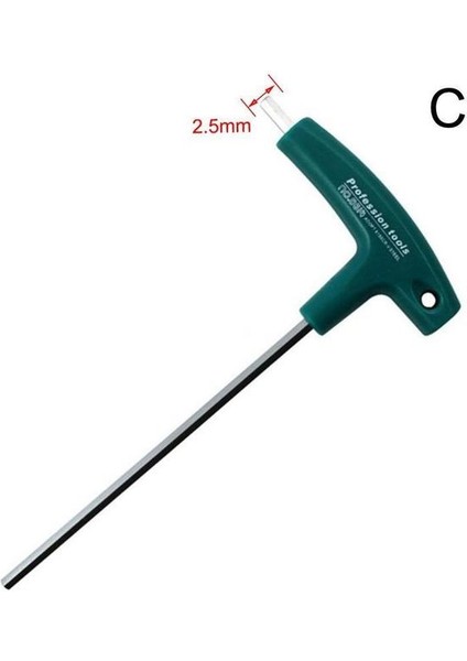 H2.5mm El Aleti 1.5/2/2.5/3/4/5/6/8mm Krom-Vanadiu Çelik Iç Altıgen Anahtar T Kolu Allen Altıgen Anahtar Anahtarı Anahtarı (Yurt Dışından)