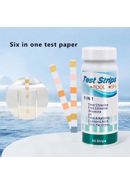 Klor Ph Test Şeritleri Yüzme Havuzu Spa Su Test Cihazı Kağıt Küvet Sular Kalite Değer Alkalinite Araçları Aksesuarları (Yurt Dışından)