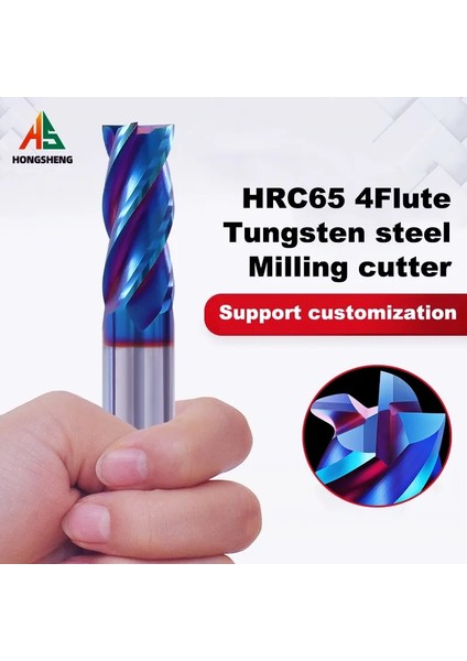 2X6X4X50 4 Flüt HRC65 Karbür Uçlu Değirmen Cnc Kesme Aletleri Alaşım Karbür Freze Frezeler Tungsten Çelik Freze Kesici Kare Yönlendirici Bit (Yurt Dışından)