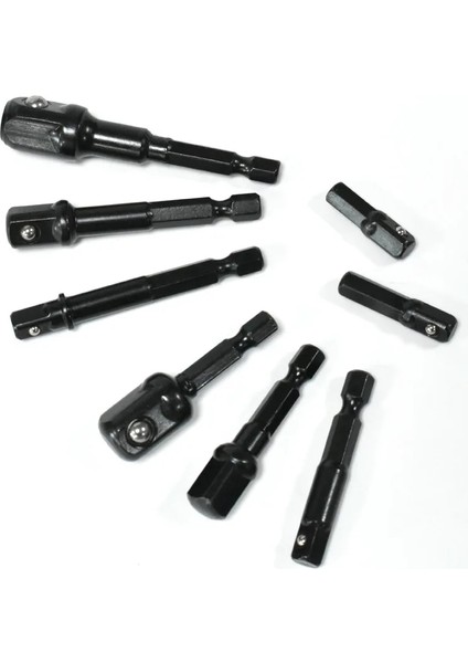 B-3 Adet Matkap Soket Adaptörü 1/4'' Hex Shank Uzatma Darbeli Sürücü Için 1/2'' 3/8'' 1/2'' Kare Kafa Matkap Ucu Adaptör Seti El Aletleri (Yurt Dışından)