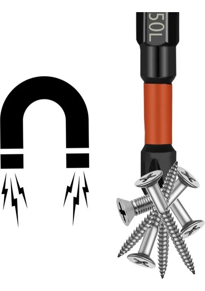 1PC-50MM 1/4/6pcs Çapraz Tornavida Kafası S2 Çelik Güçlü Manyetik Toplu Kafa Yüksek Sertlik El Matkap Ucu Vida Elektrikli Tornavida (Yurt Dışından) fiyatları