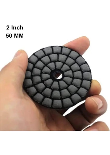 100,1 Adet 2 Inç 1 Adet 2 Inç 50MM Elmas Parlatma Pedleri Kuru Aşındırıcı Disk Granit Mermer Taş Cila Pedi 50-3000 Grit Parlatma Pedi (Yurt Dışından)