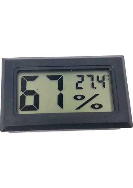 Siyah Mini Dijital LCD Kapalı Uygun Sıcaklık Sensörü Nem Ölçer Termometre Higrometre Ölçer (Yurt Dışından)