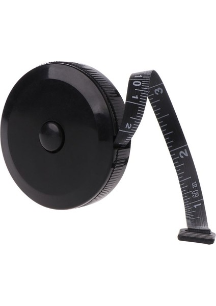 Siyah 1.5m 1.5m/60 Inç Mini Siyah Mezura Çift Taraflı Geri Çekilebilir Aletler Vücut Terzi Bant Cetvel Aşınmaya Dayanıklı Esnek (Yurt Dışından) fırsatları