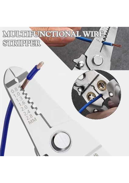 Çok Fonksiyonlu Tel Sıyırma Pensesi Elektrikçi Özel Soyma Kesme Hattı Tamir Presleme Aracı Kablosu 18 cm Decrustation C1Y7 (Yurt Dışından) modelleri