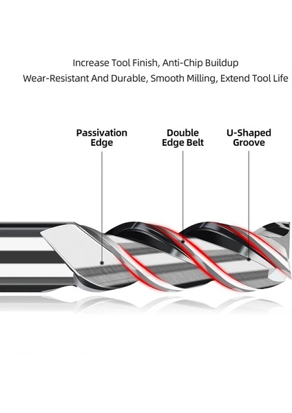D2.5XD4X50L 1 Adet HRC55 3f Tooleye HRC55 3 Flüt Karbür Freze Kesici Tungsten End Mill Cnc Araçları Için Cnc Aracı Katı Karbür Alüminyum Kompozit Paneller (Yurt Dışından) fırsatları