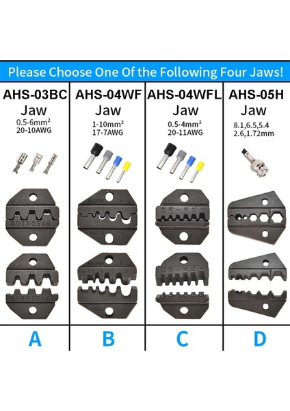 Birini Seçin A A03B A40J A05H A02H2 A12 A02H Kalıp Setleri Hs-Fse-Am-10 Sıkma Pensesi Makinesi Kalıpları Fiş Tüpü HS-40J FSE-40J Em-6b1 Em-6b2 (Yurt Dışından) indirimleri