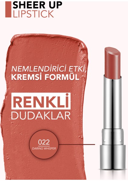Sheer Up Yarı Transparan & Parlak Bitişli Nemlendirici Ruj