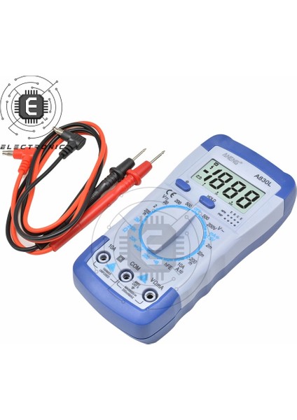 Mavi Gri A830L LCD Dijital Multimetre Ac Dc Gerilim Diyot Frekans Multitester Akım Test Cihazı Buzzer Fonksiyonlu Aydınlık Ekran (Yurt Dışından)