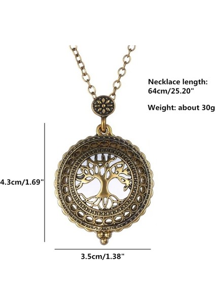 2-X632 Hayat Ağacı Baykuş/ağaç/yusufçuk/fil Vintage Zincir Büyüteç Sıcak Kolye Kolye Büyükanne Hediye Metal Antika Büyüteç Dropship (Yurt Dışından) fırsatları