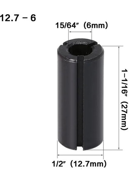 12.7mm Ila 6mm Yönlendirici Bit Adaptörü Pens 6 6.35 8 10 12 12.7mm Cnc Freze Kesicisi Hassas Ayna End Mill Adaptörü Takım Tezgahı Tutucu (Yurt Dışından)