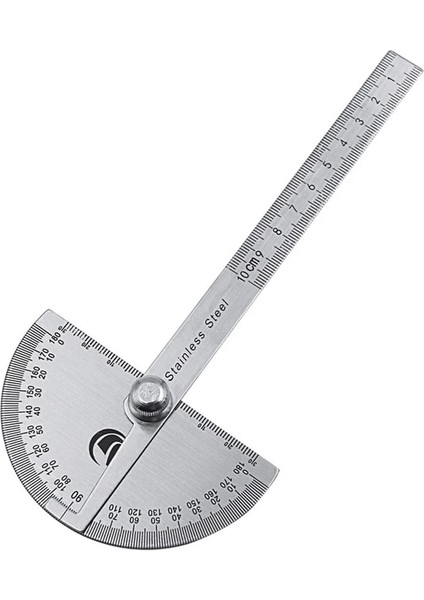 180 Derece 10CM 180 Derece Iletki Paslanmaz Çelik Iletki Açı Cetveli Ölçüm Cetveli Döner Mekanik Aletler Dayanıklı Ölçüm Aletleri (Yurt Dışından)