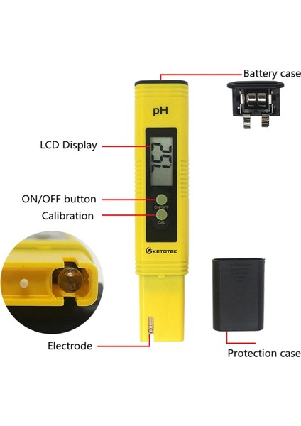 Ph Ölçer Dijital Ph Ölçer 0.00-14.0 Otomatik Kalibrasyon Tds Test Cihazı 1-9990PPM Titanyum Probe Su Kalitesi Test Monitörü Akvaryum Havuzu (Yurt Dışından)