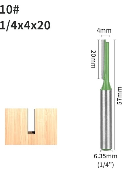 6.35X4X20 Yusun Düz Bit Yönlendirici Bit Karbür Kesiciler Ağaç Işleme Freze Kesicisi Ahşap Bit Yüz Değirmeni Ahşap Kesiciler End Mill (Yurt Dışından)