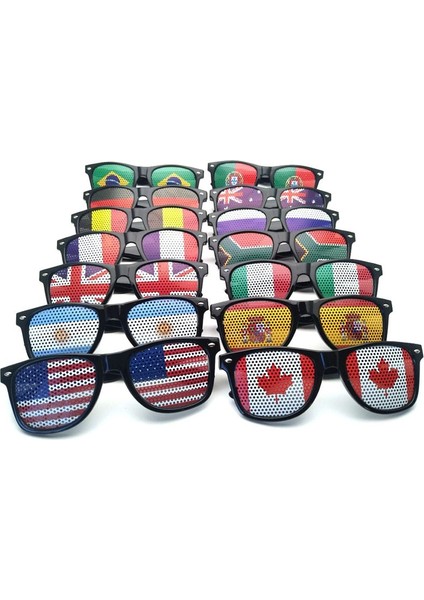 Gösterildiği Gibi Spor Etkinliği Bayrak Deklanşör Gölgeleri Gözlükler Meksika, Italya, Rusya, Amerika Birleşik Devletleri'ndeki Spor Oyunları Için Dünya Bayrağı Shot Gözlükleri (Yurt Dışından) modelleri