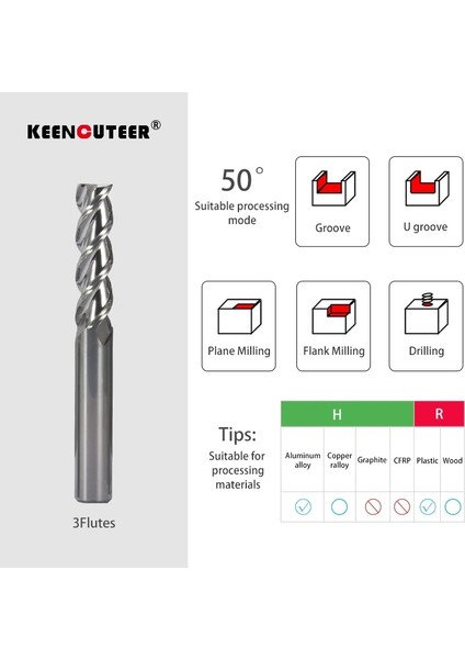 D2XD4X50L,1 Adet 4FX50 Freze Kesici Karbür Uç Alaşım Kaplama HRC50/60/65 Tungsten Çelik Alet Cnc Makineleri Torna Için Araçlar 2/3/4 Flüt Karbür Değirmeni (Yurt Dışından) indirimleri
