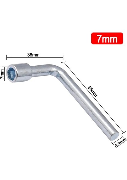 7mm 1 Adet Altıgen L Şeklinde Vida Somunu Anahtarı Kol Bakım Aracı 7mm 8mm 10MM 12MM 13MM 14MM Anahtar (Yurt Dışından)