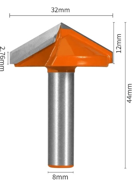8X32X120 Yusun 1 Adet 8 mm Shank "v" Tipi Planya Kesici Bit Yönlendirici Bit Ağaç Işleme Freze Kesicisi Ahşap Bit Yüz Mill (Yurt Dışından)