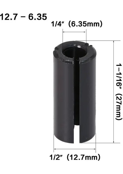 12.7mm Ila 6.35MM Yüksek Hassasiyetli Adaptör Collet Shank Cnc Router Aracı Adaptörleri 8mm Ila 6mm Sap Tutucu Freze Kesici Dönüşüm Chuck (Yurt Dışından)