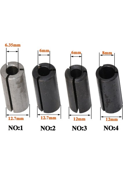 12.7mm Ila 6.35MM Yüksek Hassasiyetli Adaptör Collet Shank Cnc Router Aracı Adaptörleri 8mm Ila 6mm Sap Tutucu Freze Kesici Dönüşüm Chuck (Yurt Dışından) fırsatları