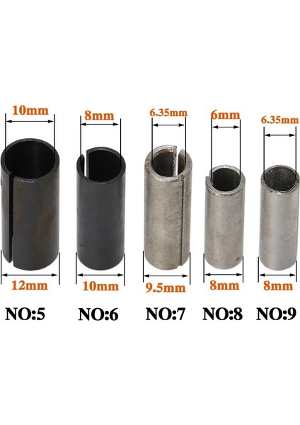 12.7mm Ila 6.35MM Yüksek Hassasiyetli Adaptör Collet Shank Cnc Router Aracı Adaptörleri 8mm Ila 6mm Sap Tutucu Freze Kesici Dönüşüm Chuck (Yurt Dışından) indirimleri