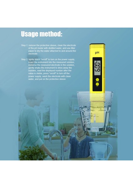 Sarı Taşınabilir Ph Metre Kalem 0.01 Akvaryum Yüzme Havuzu Için 0-14 Ölçüm Aralığı ile Su Kalitesi Test Cihazı Için Yüksek Hassasiyetli (Yurt Dışından) fırsatları