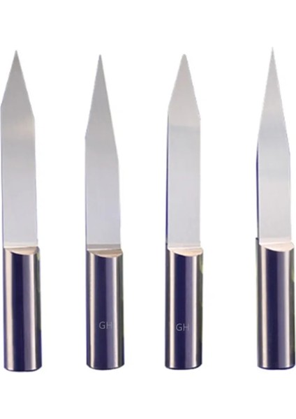 Uç 0,5 Mm, 45 Derece Sap DIA.3.175MM Cnc Düz Dipli Oyma Araçları Oymacı 2 Adet 3.175MM 6mm Tungsten Karbür V Gravür Freze Ucu Ahşap Akrilik Plastik Pvc (Yurt Dışından)