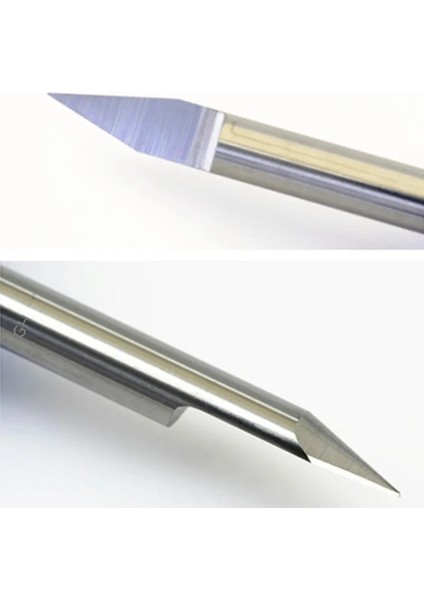 Uç 0,5 Mm, 45 Derece Sap DIA.3.175MM Cnc Düz Dipli Oyma Araçları Oymacı 2 Adet 3.175MM 6mm Tungsten Karbür V Gravür Freze Ucu Ahşap Akrilik Plastik Pvc (Yurt Dışından)