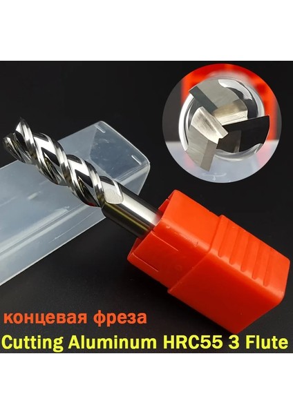 1 Adet 3X50L 1 Adet Kesme HRC55 3 Flüt 4mm 5mm 6mm 8 12MM Alaşımlı Değirmen Tungsten Çelik Cnc Freze Kesicisi Uç Değirmen Karbür Alüminyum Bakır Için (Yurt Dışından)