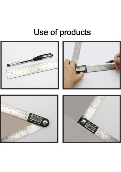 200MM Plastik 200/300MM 8 Inç Dijital Iletki Eğimölçer Gonyometresi Dijital Açı Bulucu Metre Elektronik Iletki Açı Cetveli (Yurt Dışından) fiyatları