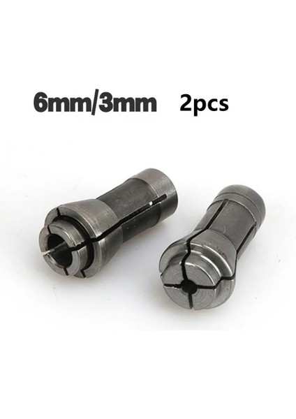 2 Adet Kırpma Oyma Makinesi Pens Chucks Kalıp Öğütücü Yönlendirici 3/6mm Bit Shank Adaptörü Tutar Çardak Sapları Araçları Ağaç Işleme (Yurt Dışından)