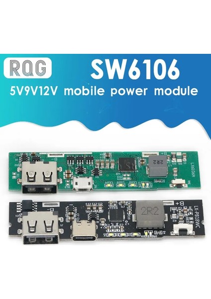 Siyah SW6106 Pd Hızlı Şarj Qc3.0 Mobil Güç Modülü Fcp Iki Yönlü Hızlı Şarj 5V9V12V (Yurt Dışından) fiyatları