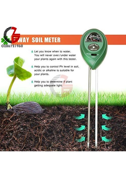 3 In 1 Tip 4 3 In 1 Toprak Ph Ölçer Güneş Işığı Ph Test Cihazı Bahçe Çiçekleri Toprak Nem Sensörü Ölçer Bitkiler Asitlik Nem Ph Monitör Dedektörü (Yurt Dışından) modelleri