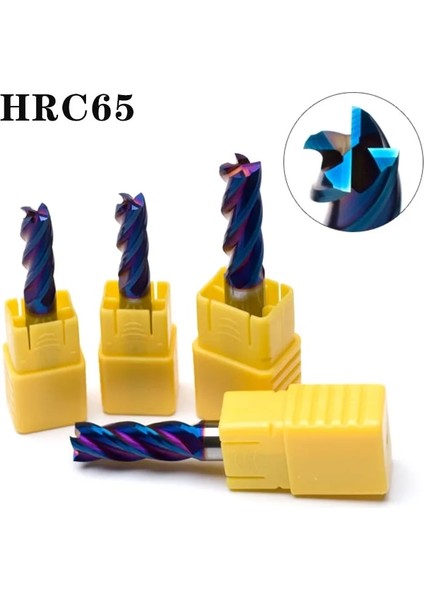 1 Adet, 5X5DX50L-4F HRC65 4 Flüt HRC65 Karbür Kare Uçlu Değirmen Alaşımlı Karbür Freze Tungsten Çelik Freze Kesici Uç Frezeler Cnc Çelik Kesme Aletleri (Yurt Dışından)