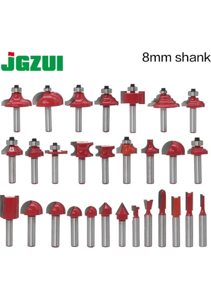 NO36 1 Adet 8mm Shank Ahşap Freze Ucu Düz Uç Freze Düzeltici Temizleme Gömme Trim Köşe Yuvarlak Koy Kutusu Uçları Araçları Freze Cutte (Yurt Dışından)