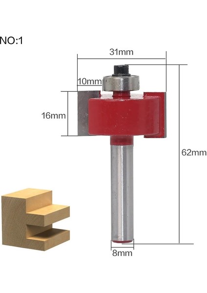 NO36 1 Adet 8mm Shank Ahşap Freze Ucu Düz Uç Freze Düzeltici Temizleme Gömme Trim Köşe Yuvarlak Koy Kutusu Uçları Araçları Freze Cutte (Yurt Dışından)