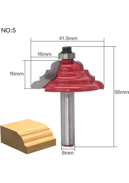 NO36 1 Adet 8mm Shank Ahşap Freze Ucu Düz Uç Freze Düzeltici Temizleme Gömme Trim Köşe Yuvarlak Koy Kutusu Uçları Araçları Freze Cutte (Yurt Dışından)