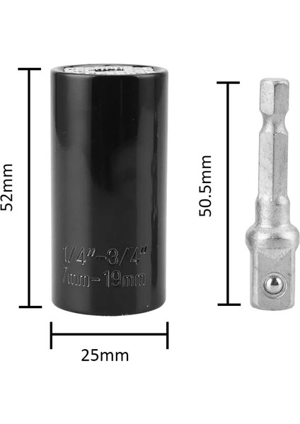 Gümüş Evrensel Soket Kol 7-19MM Elektrikli Matkap Cırcır Burç Anahtarı Anahtar Sihirli Çok El Aletleri Tork Anahtarı Kafa Seti (Yurt Dışından) modelleri