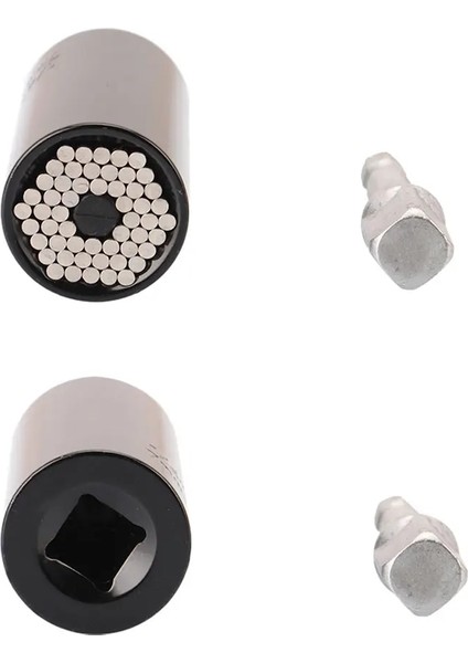 Gümüş Evrensel Soket Kol 7-19MM Elektrikli Matkap Cırcır Burç Anahtarı Anahtar Sihirli Çok El Aletleri Tork Anahtarı Kafa Seti (Yurt Dışından) fırsatları