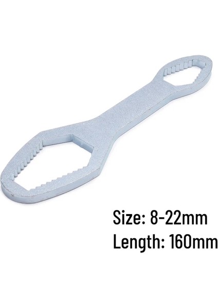 160 cm Gümüş 8-22MM Evrensel Torx Anahtarı Ayarlanabilir Çift Kafa Anahtar Vida Somun Anahtarı Mini Cırcır Anahtarı Motosiklet Araba Tamir El Aletleri (Yurt Dışından)