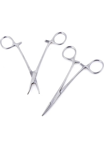 A1 12.5 cm Kavisli Paslanmaz Çelik Bükülmüş Burun/düz Kilitleme Dirsek Makas Pense Hemostatik Forseps Kelepçe Pense (Yurt Dışından)