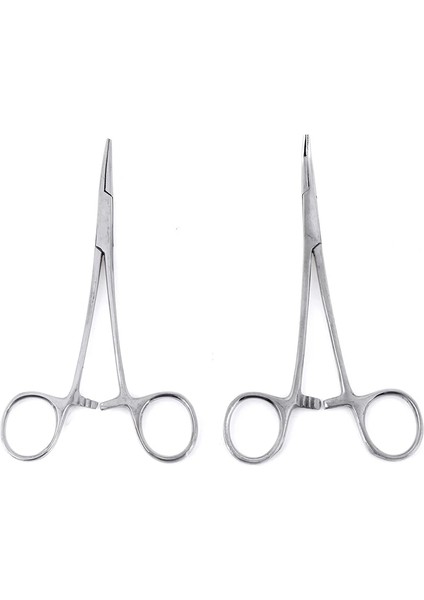 A1 12.5 cm Kavisli Paslanmaz Çelik Bükülmüş Burun/düz Kilitleme Dirsek Makas Pense Hemostatik Forseps Kelepçe Pense (Yurt Dışından)